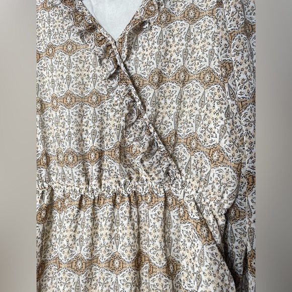 Hayden Brown Empire Waist Sundress with Bishop Sleeves Size 1XL - Picture 4 of 9